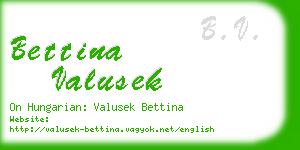 bettina valusek business card